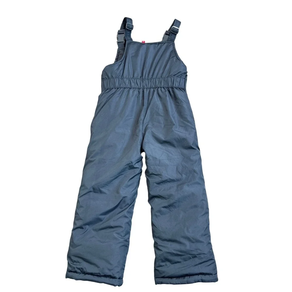 OSHKOSH B'GOSH Kid's 5/6‎ Gray Snow Bib Ski Pants Insulated Adjustable Straps